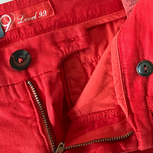 Anthropologie Level 99 women's trousers/jeans red color Size 29/30 (adjustable) - Picture 13 of 16